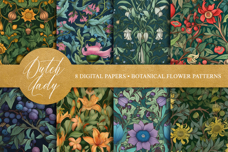 seamless-botanical-flower-patterns