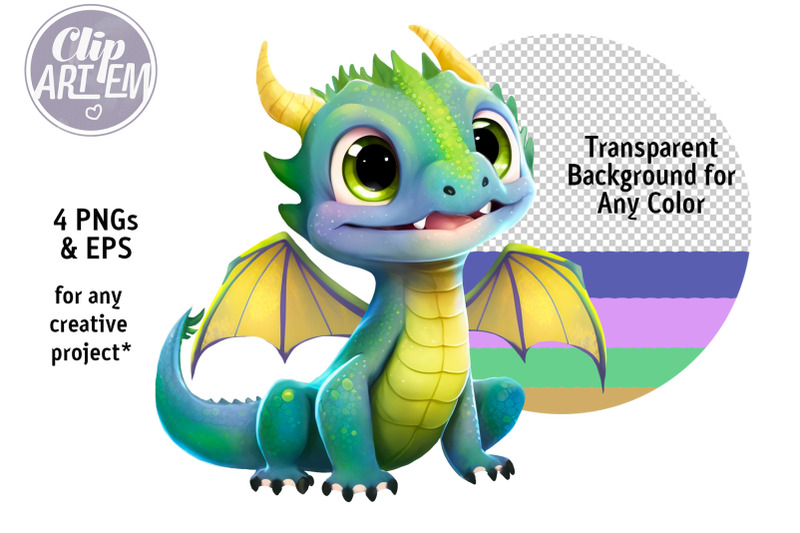 cute-little-green-baby-dragons-4-png-clip-art-eps-vector-digital-image