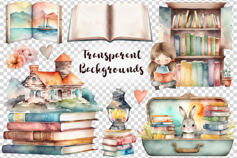 bookish-adventures-watercolor-clipart