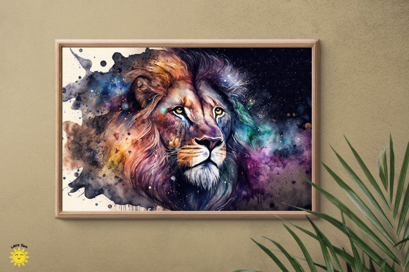 watercolor-cosmic-lion-backgrounds