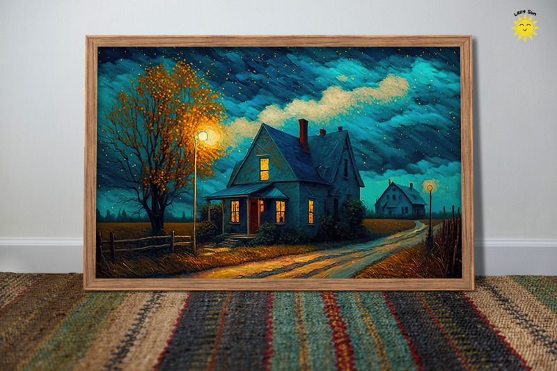 oil-painting-countryside-farm-starry-night-backgrounds