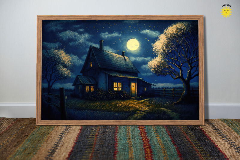 oil-painting-countryside-farm-starry-night-backgrounds
