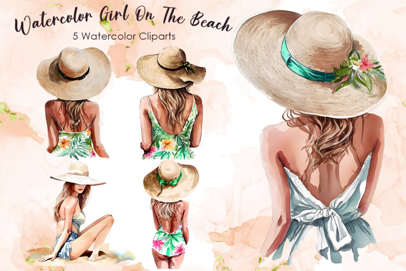 watercolor-girl-on-the-beach-bundle