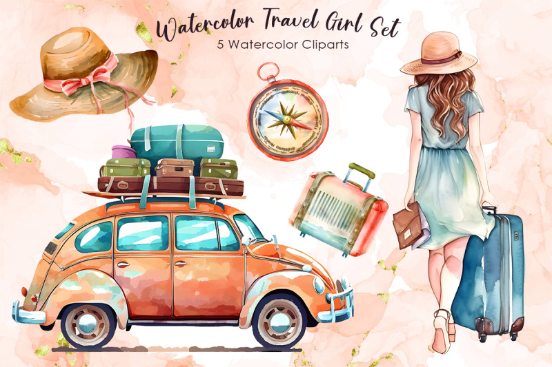 watercolor-travel-girl-set