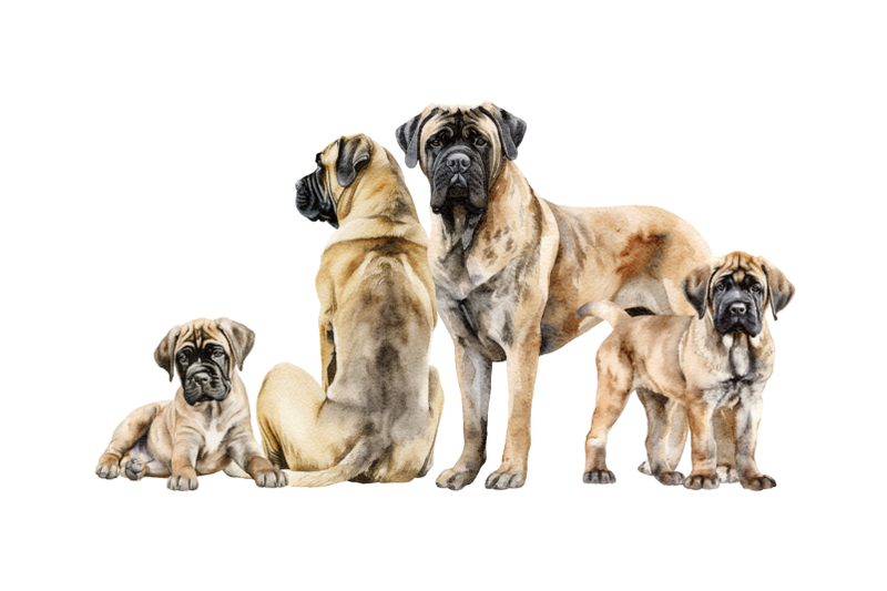 english-mastiff-dogs-clipart-png