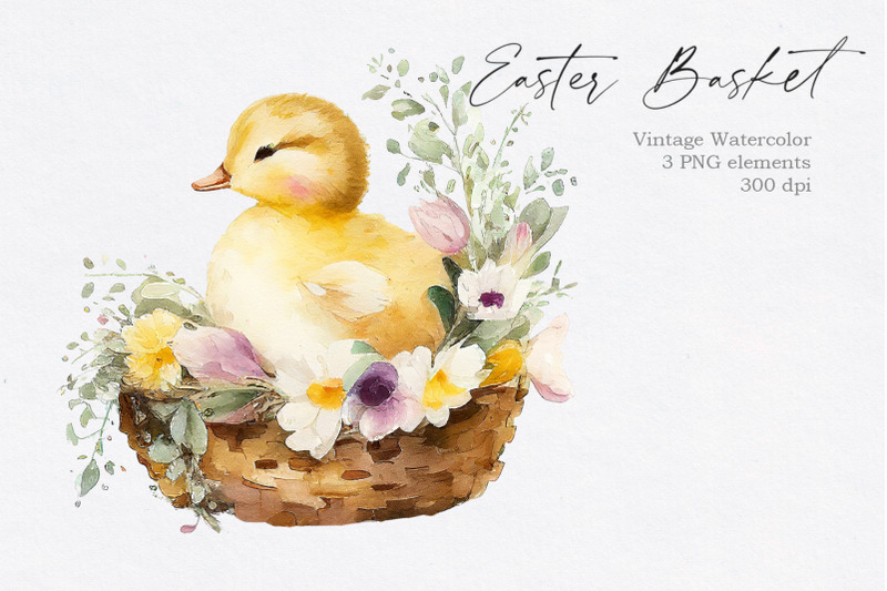 vintage-easter-basket-with-duck-clipart