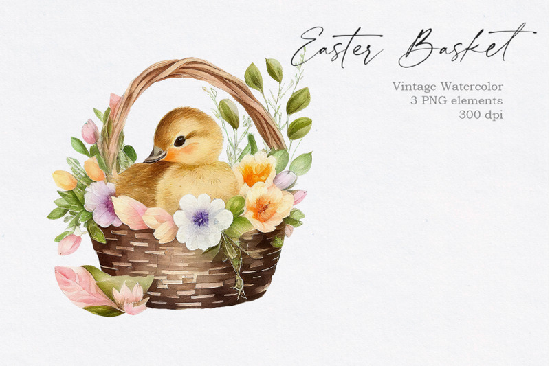 vintage-easter-basket-with-duck-clipart
