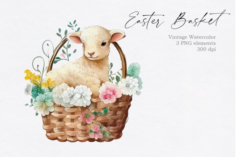 vintage-easter-basket-with-lamb-clipart