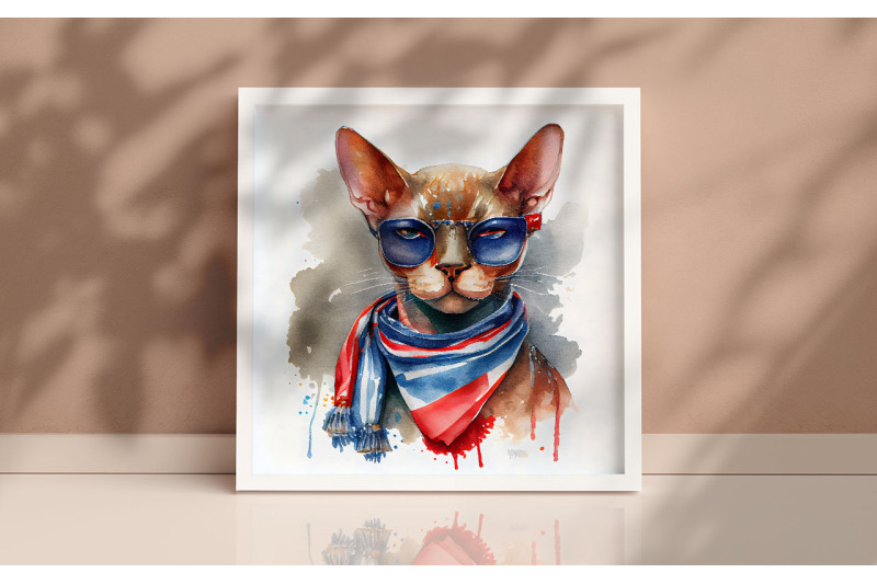 4th-of-july-abyssinian-cat-background