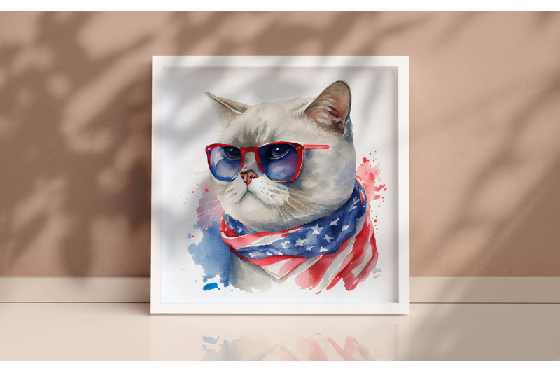 4th-of-july-british-shorthair-cat