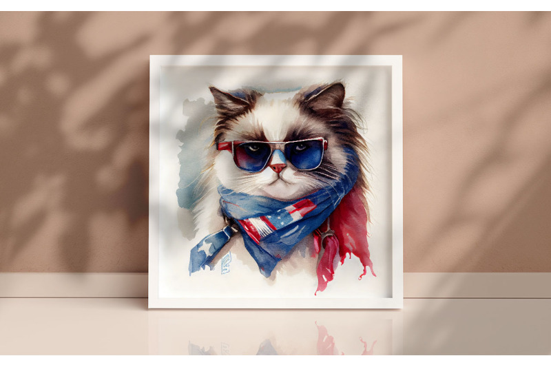 4th-of-july-ragdoll-cat-background