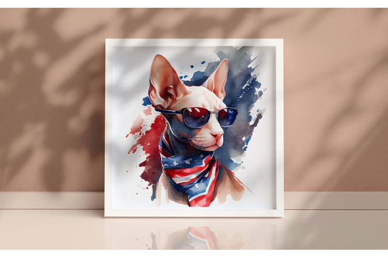 4th-of-july-sphynx-cat-background