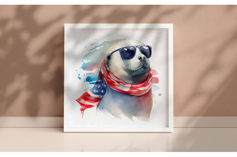 4th-of-july-harp-seal-background