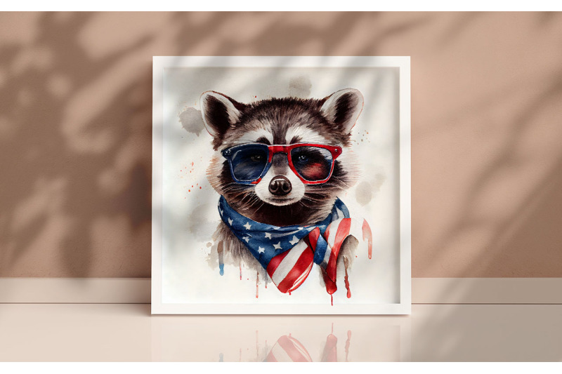 4th-of-july-raccoon-background