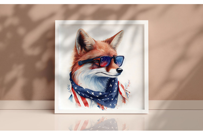 4th-of-july-red-fox-background