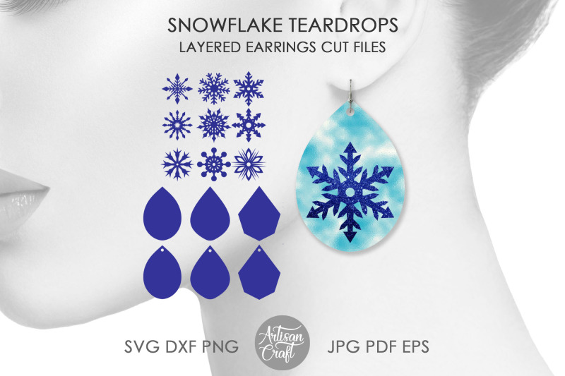snowflake-earring-svg-cut-files-christmas-pendant-layered-earrings
