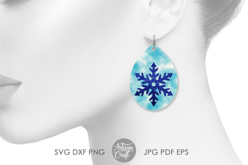 snowflake-earring-svg-cut-files-christmas-pendant-layered-earrings