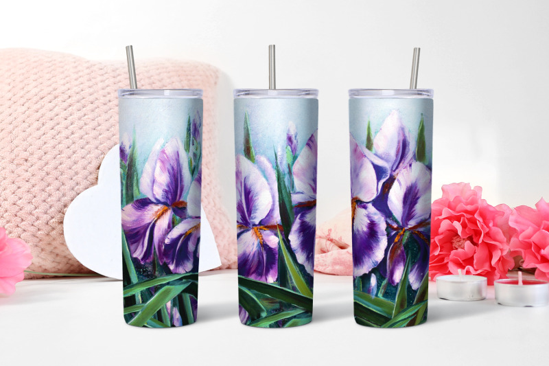 watercolor-irises-20-oz-sublimation-in-a-glass