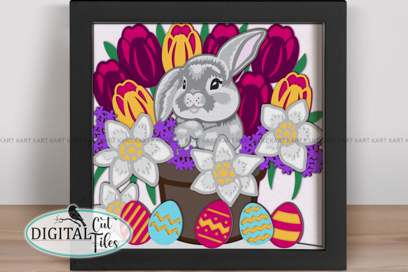 easter-bunny-with-flowers-shadow-box-layered-svg-cut-file