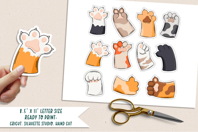 cute-cat-paws-stickers-cat-paw-gestures-png-animal-paws