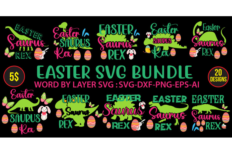 easter-saurus-rex-svg-bundle