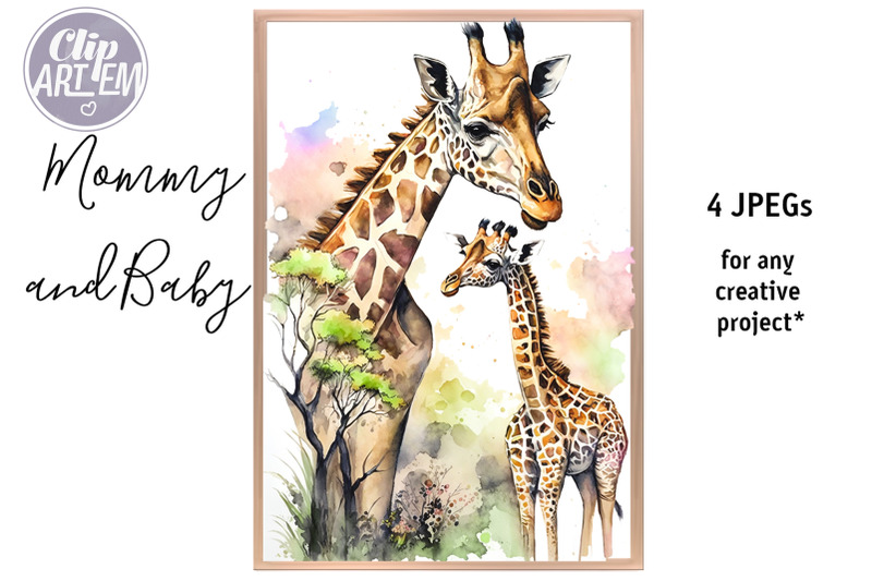 mommy-daddy-baby-giraffe-4-jpeg-watercolor-images-set-wall-art-decor