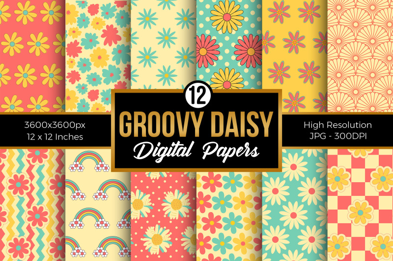 groovy-daisy-digital-papers