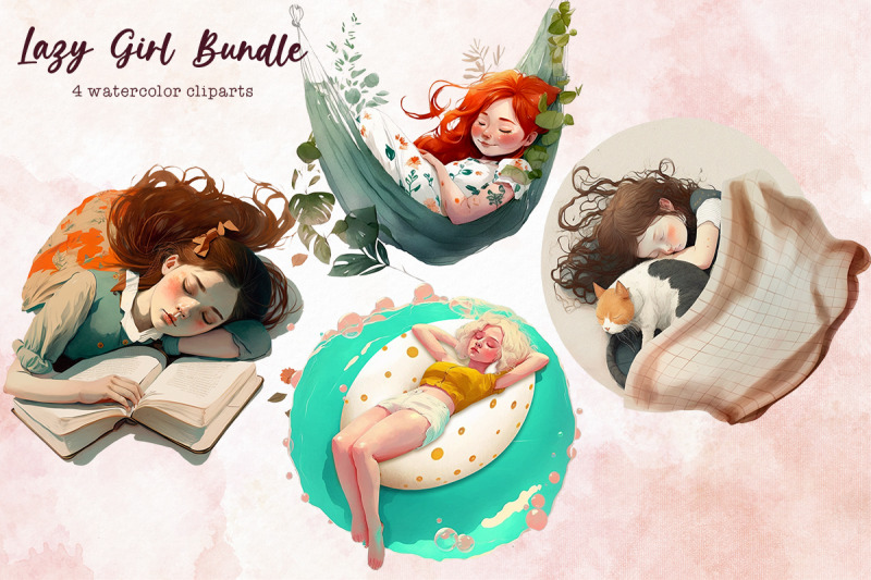 watercolor-lazy-girl-bundle