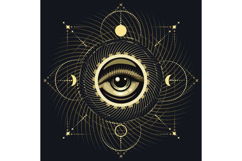 all-seeing-eye-on-sacred-geometry-background-esoteric-illustration