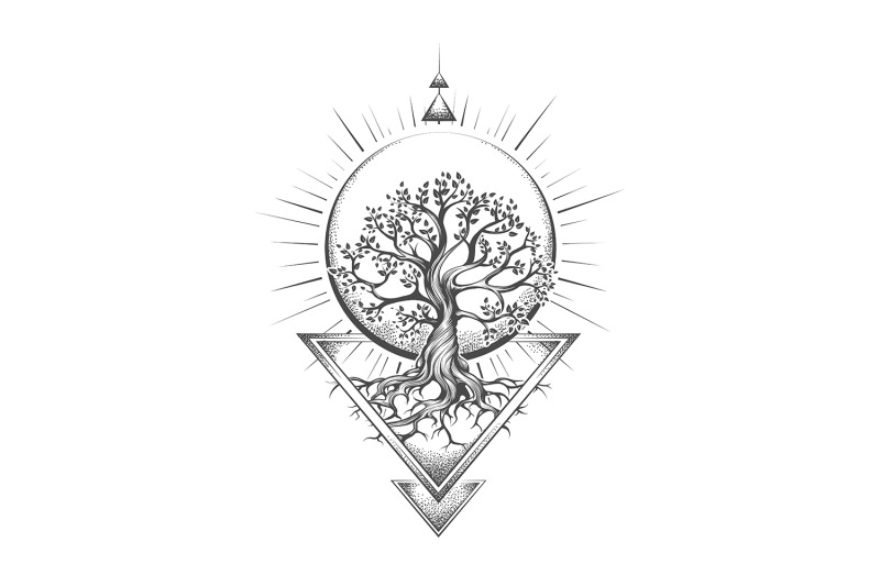 sacred-tree-of-life-esoteric-tattoo-on-white-background