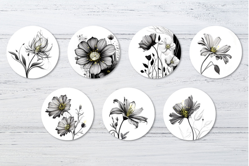 sublimation-earring-bundle-circle-earring-template-flowers