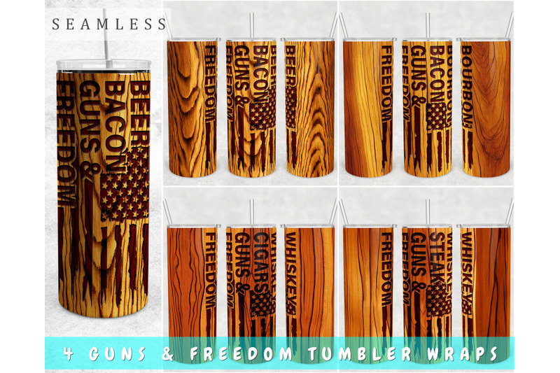 guns-and-freedom-tumbler-wraps-bundle-20-oz-skinny-tumbler-png