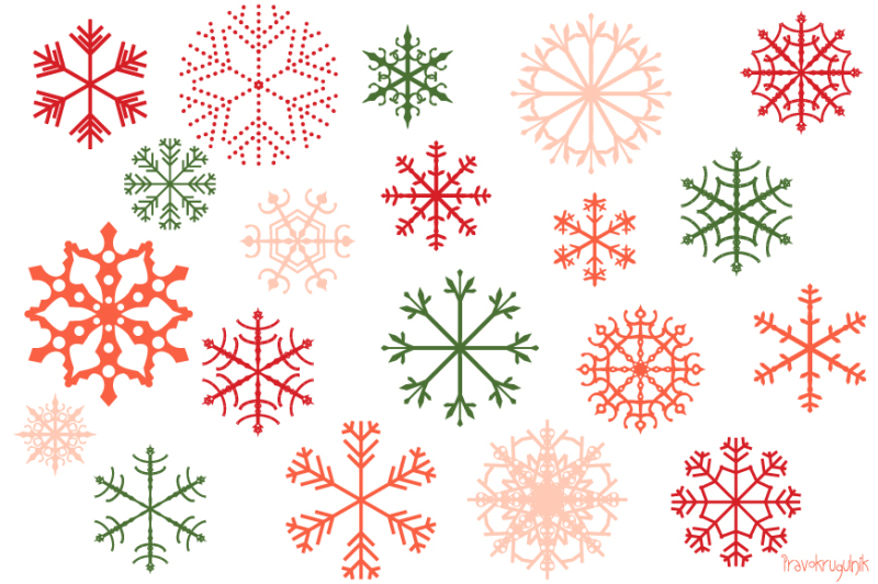 red-christmas-snowflakes-clipart-set-pink-snowflake-clip-art-winter-holiday-clipart
