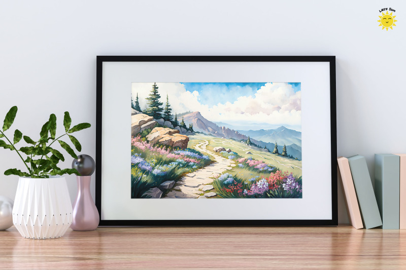 watercolor-beautiful-hiking-trail-backgrounds