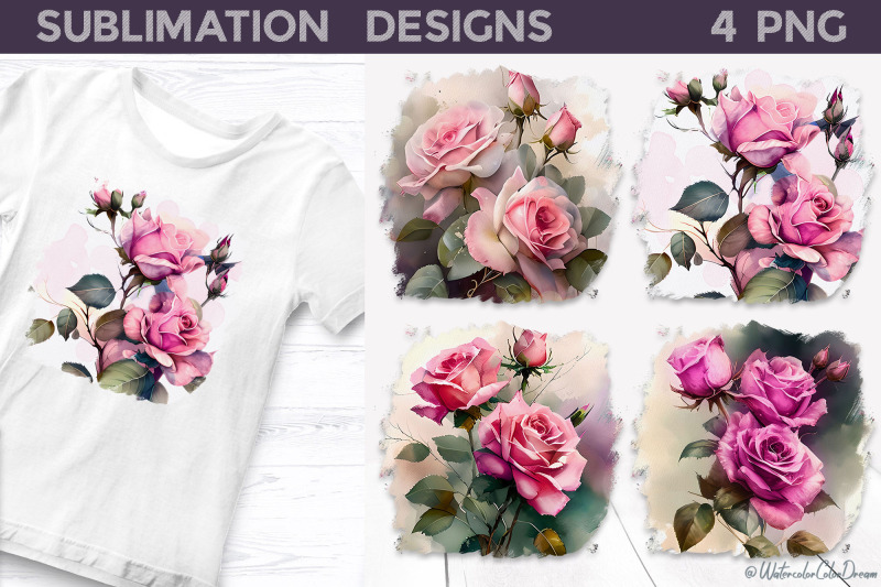 roses-sublimation-designs