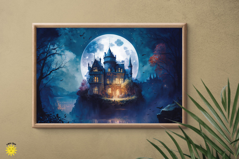 watercolor-moonlit-castle-backgrounds