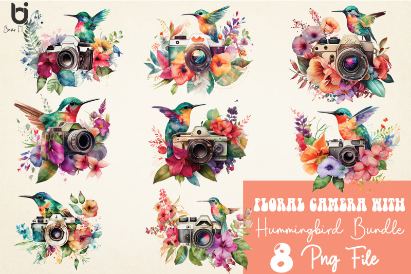 floral-camera-with-hummingbird-bundle-sublimation-png-file