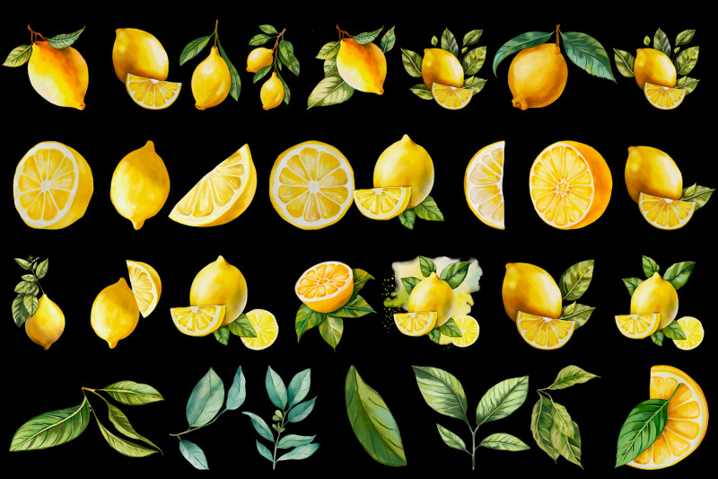 watercolor-yellow-lemon-clipart-citrus-fruits