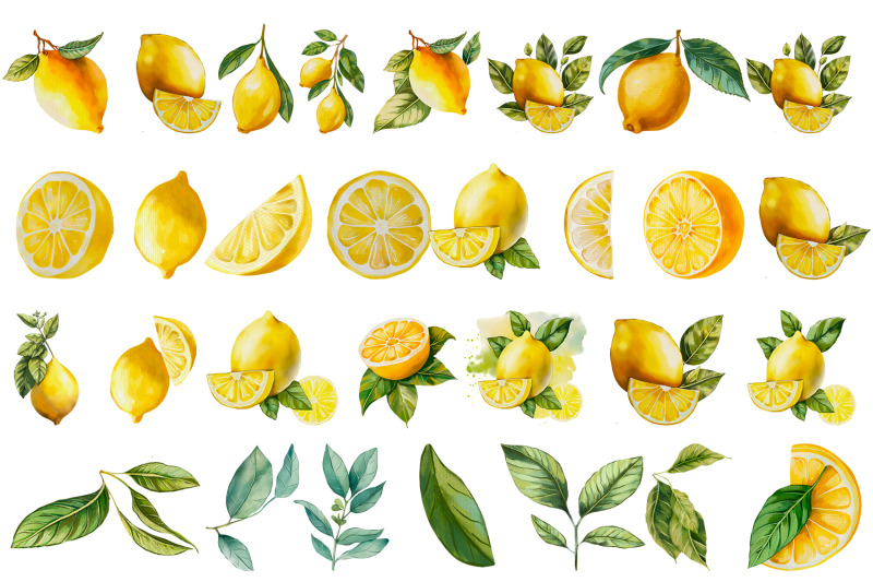 watercolor-yellow-lemon-clipart-citrus-fruits
