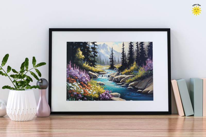 watercolor-beautiful-mountain-stream-backgrounds