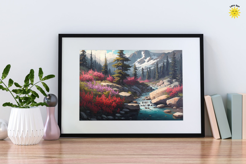 watercolor-beautiful-mountain-stream-backgrounds