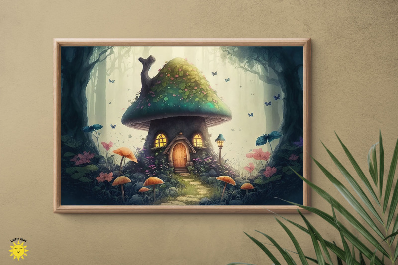 watercolor-fairy-mushroom-house-backgrounds