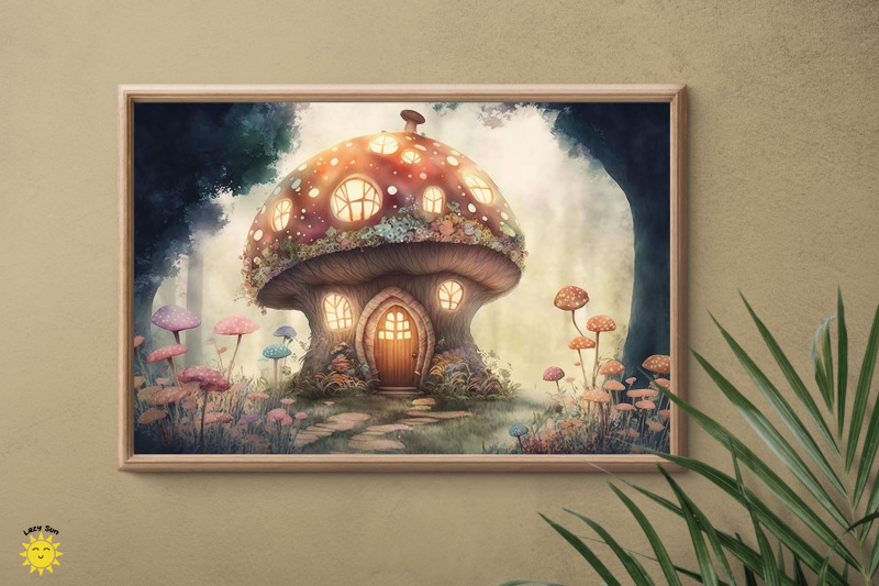 watercolor-fairy-mushroom-house-backgrounds