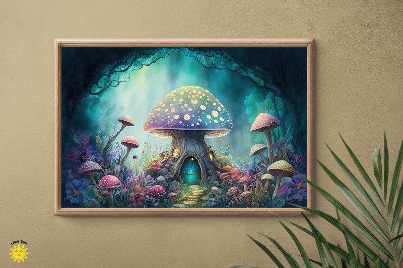 watercolor-fairy-mushroom-house-backgrounds