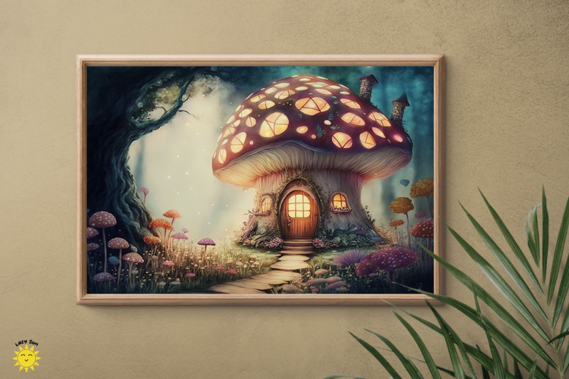 watercolor-fairy-mushroom-house-backgrounds