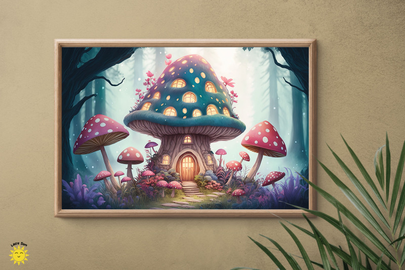 watercolor-fairy-mushroom-house-backgrounds