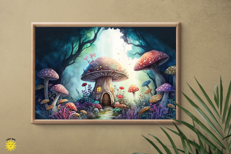 watercolor-fairy-mushroom-house-backgrounds