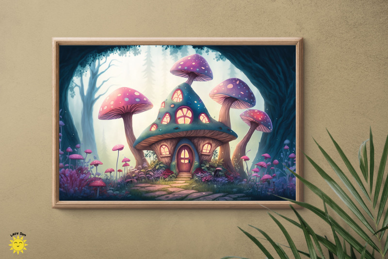 watercolor-fairy-mushroom-house-backgrounds