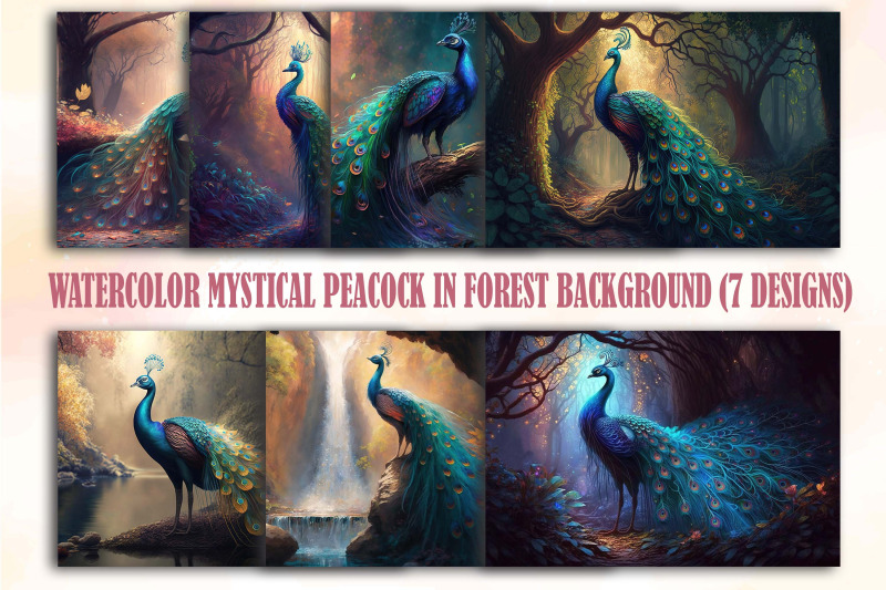 mystical-peacock-in-forest-backgrounds