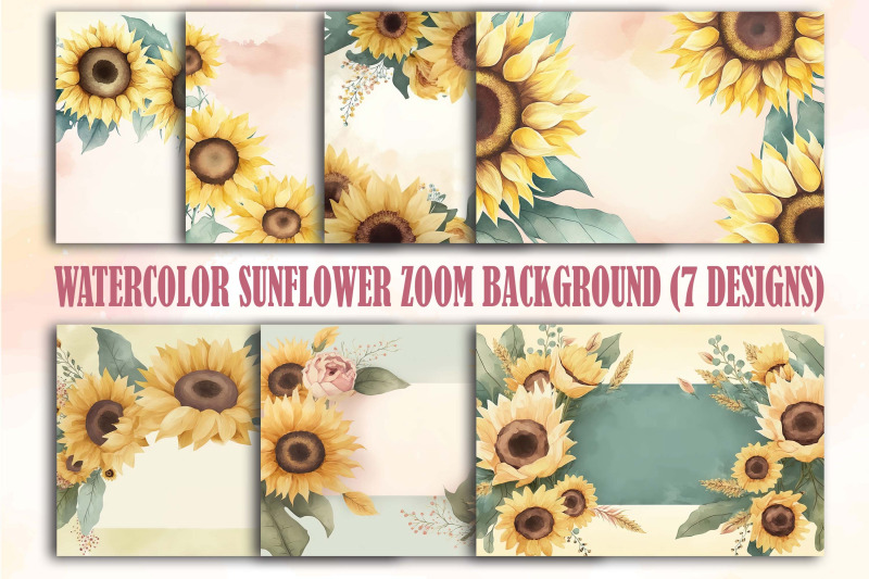 watercolor-sunflower-zoom-backgrounds